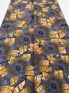 Tissu en coton Ankara imprimé wax africain de Kinshasa de qualité supérieure avec motif tissé à mémoire de forme pour vêtements et confections sur mesure - Product Image 2