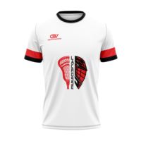 Kaos Lacrosse Khusus Kampus, Bernapas, 100% Poliester, Atasan Hangat Tim Universitas, Sublimasi, Produsen OEM, Ukuran Besar