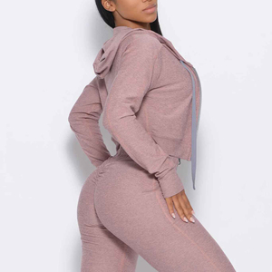 Conjuntos Deportivos para Mujer de 3 Piezas, Leggings de Cintura Alta, Top Corto, Chaqueta, Conjunto de Yoga y Gimnasio, Conjuntos de Sujetador Deportivo Elástico para Todo Clima - Product Image 3
