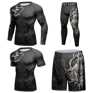 Camiseta de Compresión Unisex para MMA y BJJ, Secado Rápido, para Gimnasio y Entrenamiento, Protección UPF50+, Diseño Sublimado Personalizado, OEM - Product Image 1