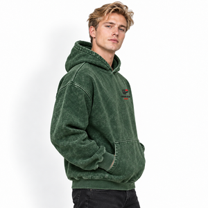 Sudadera con capucha moderna para hombre con efectos de teñido pigmentado, tela suave y un estilo vintage atractivo para la moda urbana. - Product Image 2