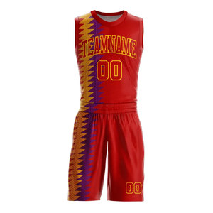 Ensemble de maillots de basket-ball en sublimation deux pièces pour vêtements de sport, impression de logo personnalisée, vêtements de sport, uniformes de basket-ball - Product Image 2