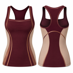 Débardeur dos nageur uni pour femme, respirant, en tricot de spandex et polyester, décontracté, sans manches, séchage rapide, imprimé par sublimation, brodé - Product Image 1