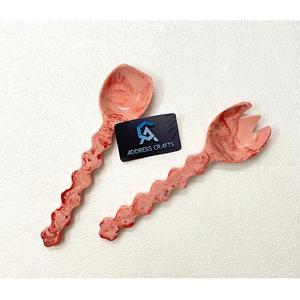 Ensemble de saladiers en résine faits à la main, design tendance, rose, style américain, écologique, passe au lave-vaisselle, passe au micro-ondes, passe au four, ustensiles à salade - Product Image 1