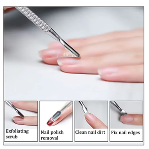 Juego de Herramientas de Manicura de Acero Inoxidable de Alta Calidad de 3 Piezas, Empujador de Cutículas, Removedor de Piel Muerta, para el Cuidado Profesional de las Uñas - Product Image 5