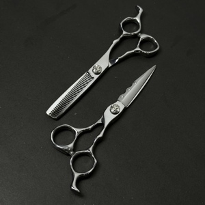 Ciseaux de barbier ergonomiques professionnels en acier inoxydable à haute teneur en carbone pour droitiers, lame tranchante, équipement de coiffure haut de gamme - Product Image 4