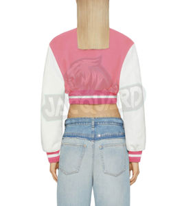 Veste universitaire courte en coton de haute qualité pour femme, modèle 2026, tendance décontractée, service OEM - Product Image 6