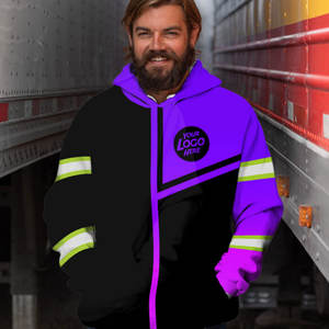 Sweats à capuche haute visibilité, vêtements de travail de sécurité, logo personnalisé, bande réfléchissante, bandes réfléchissantes pour hommes, sweats à capuche de sécurité, logo personnalisé - Product Image 4