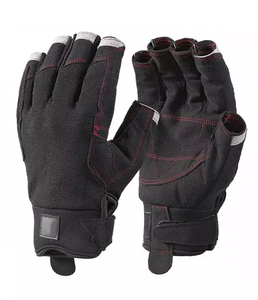 Fishing <b>Gloves</b> Leather Black And Yellow Non Slip Pull On Unisex All Seasons Work Protection <b>Gloves</b> - Product Image 5