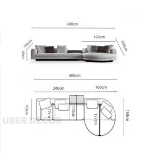 Canapé de luxe Lisbon Luxe de style européen contemporain pour le salon ou le salon - Product Image 1