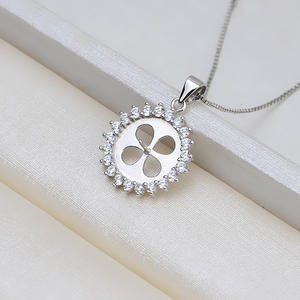 S925 Silver Horse Shell <b>Pearl</b> DIY Accessories Women's Fashion Jewelry <b>Set</b> Pendant <b>Necklace</b> <b>Earrings</b>-Personalized Semi-Finished - Product Image 4