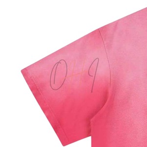 T-shirt Oversize Rose Dégradé Personnalisé pour Hommes et Femmes, Coton Lavé à l'Avant, Style Streetwear, Décontracté et Respirant pour l'Été - Product Image 6
