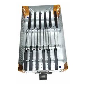 Microsect Reusable Curette Kit 12pcs Surgical Curettes Tray Stainless Steel Veterinary Medical <b>Instruments</b> CE Certified - Product Image 1