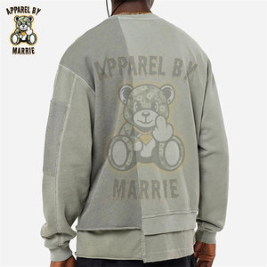 Sudadera de Algodón Grueso de Alta Calidad Personalizada para Hombre, Cuello Redondo, Marca Privada OEM, Ropa Urbana al por Mayor - Product Image 2