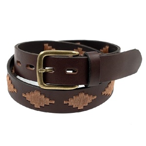Ceintures en cuir Polo avec boucle en alliage réglable en cuir de vache véritable, vente en gros, design personnalisé - Product Image 1