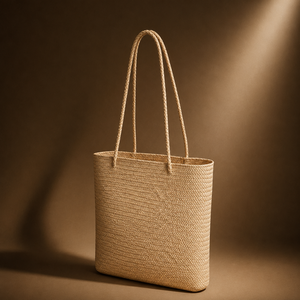 <b>Straw</b> Woven Eco-friendly Tote <b>Bag</b> Solid Color Bohemian Style Open Top Summer Beach Daily Travel Women's Handbag - Product Image 2