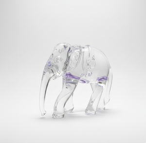 Artisanat en verre soufflé à la main en forme d'éléphant avec un design unique pour la décoration de la maison - Product Image 1