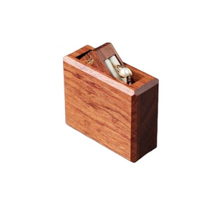 USER WATCHES RUSTIC HANDMADE Wholesale Engagement Proposal Wedding Unique Double Slot Wooden and <b>Resin</b> Jewelry <b>Ring</b> Box - Product Image 6