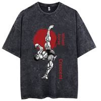 T-shirt vintage en coton épais 100 %, 260 GSM, imprimé à l'acide, coupe oversize, grandes tailles, écologique, vierge, du Bangladesh