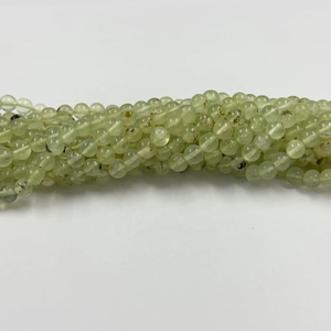 Cuentas de piedra Prehnita 100% Natural para fabricación de joyas, lisas, redondas, pulidas, pulsera, collar, pendiente - Product Image 2