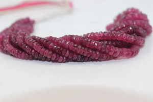 Cuentas Redondas Facetadas de Turmalina Rosa de Alta Calidad de 4-5 mm, Hilo de 16 Pulgadas, Piedra Preciosa Natural, Tienda de Gemas Indias, Peso Personalizable - Product Image 2