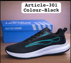 Baskets noires respirantes à lacets, amortissantes, antidérapantes, à bout rond, pour la marche et le sport décontracté - Product Image 4
