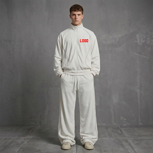 Custom Made Velvet Track Suit Autumn Winter Unisex Heavyweight Sweatsuit Luxury <b>Velour</b> <b>Tracksuit</b> Men 2027 - Product Image 4