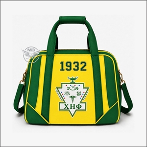 Bolsa de Viaje Personalizada Chi Eta Phi 1932 Verde Amarillo para Mujer, con Cierre de Cremallera, Ligera, Portátil, de Nailon Resistente - Product Image 1
