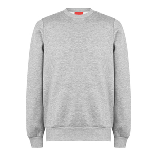 เสื้อสเวตเชิ้ตคอกลมสีเทาสำหรับผู้ชาย ทรงโอเวอร์ไซส์ สีพื้น ผ้าถัก สวมใส่สบายในฤดูหนาว ผลิตจากผ้าฝ้าย 100% ระบายอากาศได้ดี สามารถปรับแต่งได้ - Product Image 3