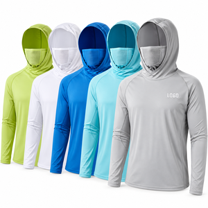 Sudadera con Capucha de Pesca para Hombre con Protección Solar UPF 50+ y Máscara Facial, Manga Larga, Secado Rápido, Camiseta Deportiva UV, con Logotipo Personalizado, Fabricante - Product Image 1