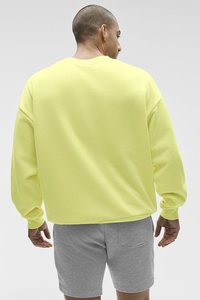 Sweat-shirt à col rond pour homme, en coton uni, avec logo personnalisé, style streetwear - Product Image 4