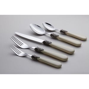 Elegant Gold Serving Spoon <b>Set</b> With Ceramic Handle Dishwasher Safe Wedding Party Use - Product Image 2
