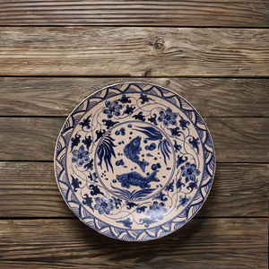 Assiettes décoratives en céramique émaillée faites à la main, motifs naturels peints à la main, pour la décoration de la maison, cadeaux de mariage, art - Product Image 3