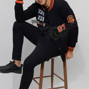 Fashion Wear Premium <b>Men</b> Varsity <b>Jacket</b> Wool Body <b>Long</b> Sleeves Custom Embroidery and Patches <b>Men's</b> Letterman Varsity <b>Jacket</b> - Product Image 5