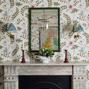 Espejo decorativo artesanal personalizado con marco de bambú burdeos premium para interiores de casa, espejo lacado. - Product Image 5