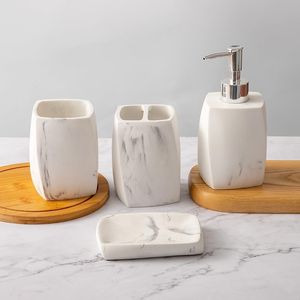 Ensemble de salle de bain en résine étanche, design rond modelé à la main avec motif circulaire pour mariage et décoration intérieure - Product Image 3