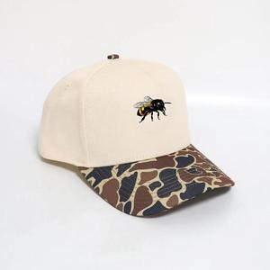 Customizable 5 Panel Baseball Cap with Camo Design Embroidered Logo Adjustable Snapback Puff Printing OEM Vietnam for <b>Men</b> Women - Product Image 2
