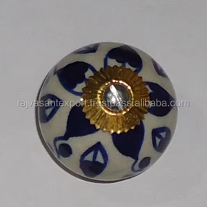 Antique Ceramic Cabinet <b>Knob</b> | Traditional Round Drawer Pull Handle for Kitchen Bedroom Bathroom Wardrobe Dresser Furniture Home - Product Image 3