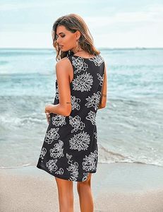 Vestido Hawaiano para Mujer, Vestido Largo Tropical con Estampado Floral, Vestido Informal para Vacaciones de Verano - Product Image 3