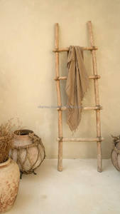 Sustainable <b>Bamboo</b> <b>Ladder</b> Towel Holder Decorative & Functional Storage Solution for Homes and Hospitality - Product Image 6