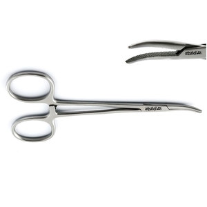 Pinces hémostatiques courbées 11,5 cm en acier inoxydable, instrument chirurgical pour le serrage des vaisseaux sanguins en dentisterie et en médecine - Product Image 2