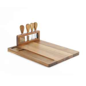Juego de tablas de cortar de madera de acacia con ranura para jugos, tabla de picar de grano final, bloque de carnicero grueso, tabla de cocina de madera - Product Image 6
