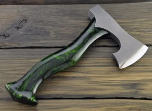 Hacha Vikinga Forjada a Mano de Acero con Mango de Resina, Grado Industrial, 450mm, Herramienta para Cortar Madera, Supervivencia y Camping al Aire Libre - Product Image 5