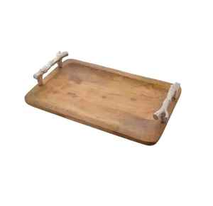 Plateau de service en bois personnalisé de qualité supérieure, écologique, durable, sûr, style moderne, pour les mariages, les fêtes, le petit-déjeuner, plateau décoratif - Product Image 6