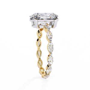 แหวนเพชรทรงรี 2.5 กะรัต เพาะเลี้ยงในห้องปฏิบัติการ ทอง 14k พร้อมใบรับรอง IGI ระดับ VS DEF เหมาะสำหรับวันครบรอบแต่งงาน - Product Image 4