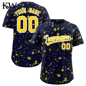 Camiseta de Béisbol Sublimada Personalizada para Hombre, Jersey de Equipo con Botones, Impresión de Logotipo y Nombre, Uniformes - Product Image 1