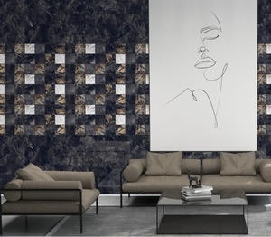Azulejo de Porcelana Esmaltada de Alto Brillo de 600x1200 mm, Azulejo de Pared con Aspecto de Mármol para Sala de Estar, Moderno - Product Image 4