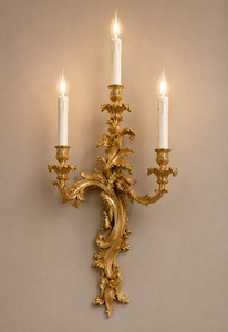 Royal Venetian Baroque <b>Wall</b> <b>Sconce</b> Luxury Decorative <b>Wall</b> <b>Light</b> with Handcrafted Mirror Details, Ornamental Brass Finish, - Product Image 4