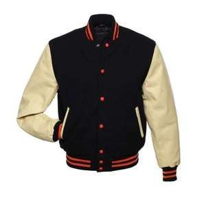 Custom Baseball Varsity Jacket Men's Cotton Letterman <b>Coat</b> Embroidered Team Uniform Snap Button Private Label Bulk Purchase - Product Image 2