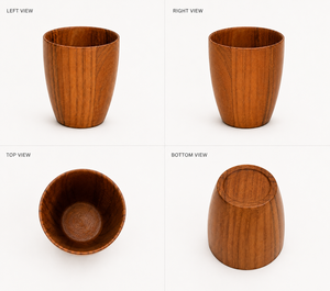 Wooden Beer Cup Minimalist Design Handcrafted Natural Wood Grain Unbreakable Tumbler for Cocktail Party - Product Image 4